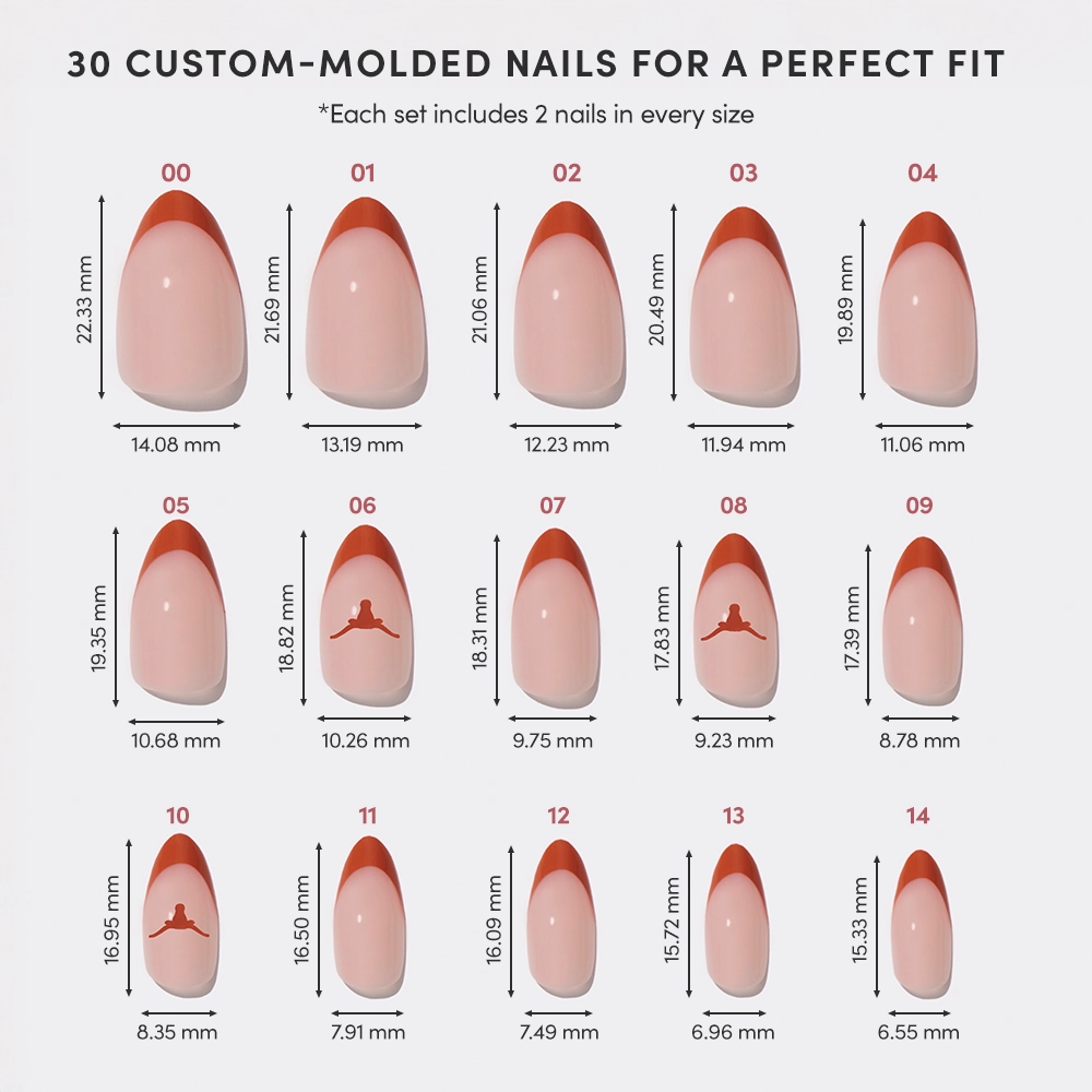 Texas Longhorns Press-On Nail Set - Image 6